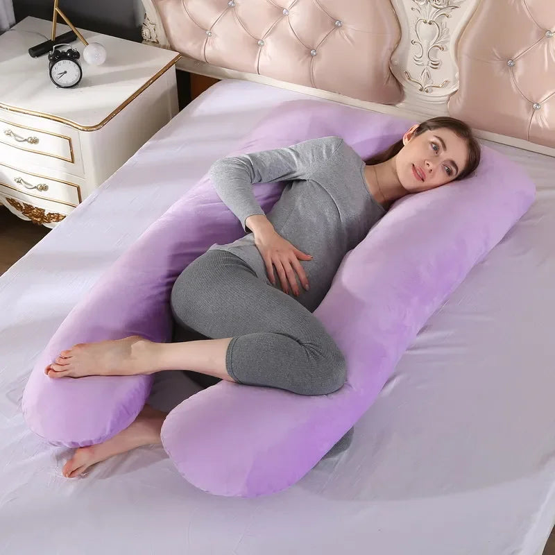 Soft Fleece Pregnant Pillow Gravida U Type Lumbar Pillow Multi Function Side Protect Cushion for Pregnancy Women Dropshipping