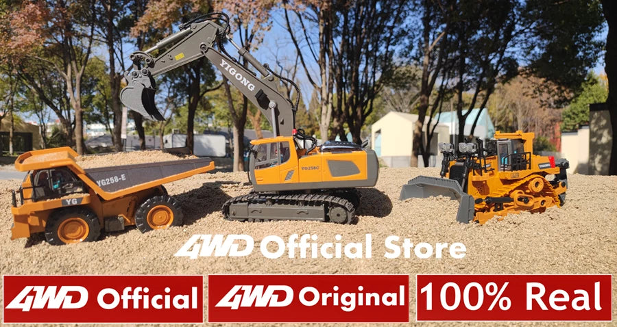 Remote Control Excavator Dump Truck Crawler Bulldozer RC Model Car Toy Alloy Simulation Construction Vehicle Gifts