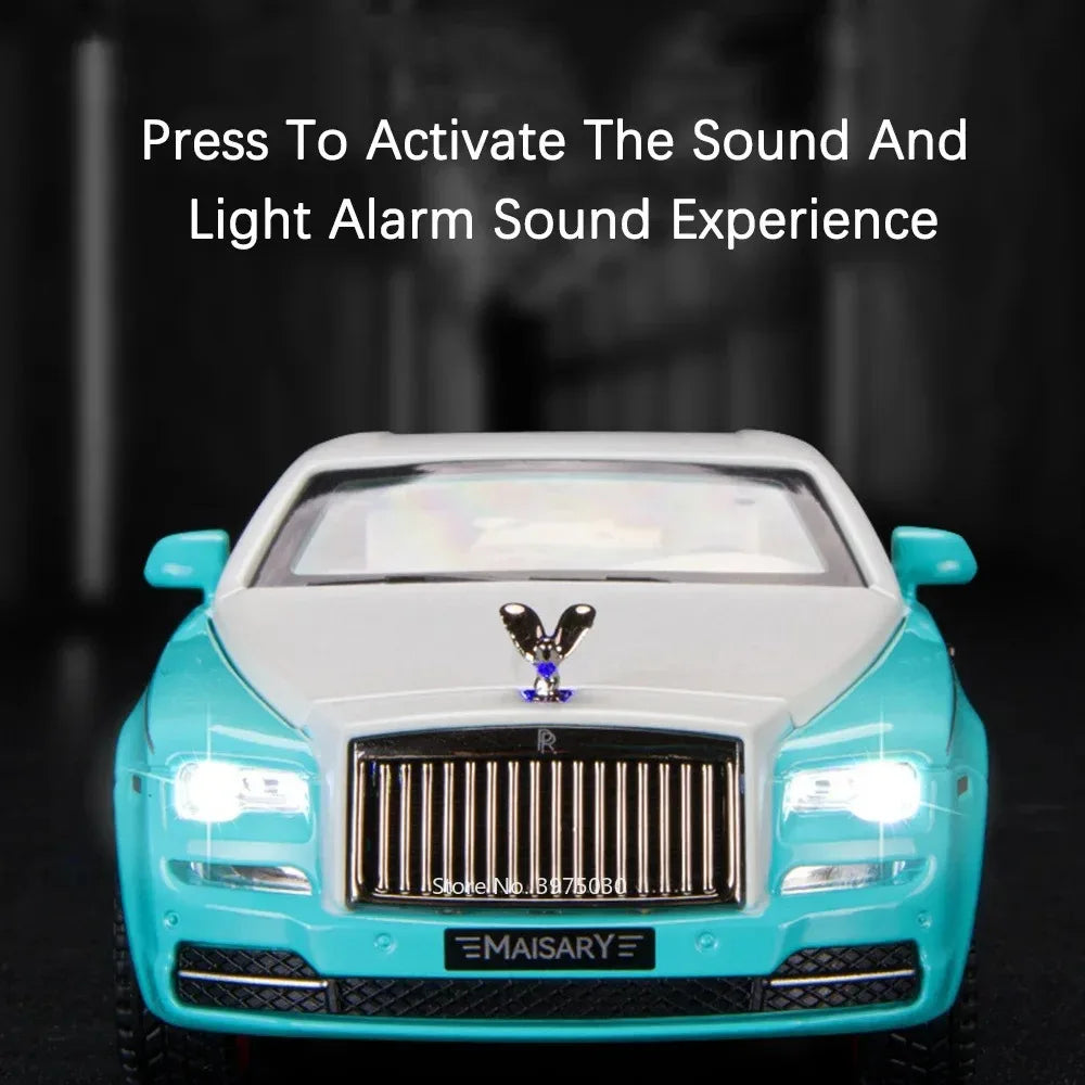 1:32 Scale Rolls-Royce Phantom 6x6 Wraith Car Model Toy Diecast Metal Alloy Off-Road Vehicle Models Sound Light Gifts