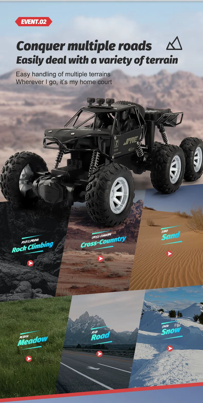 1 to 18 Scale Six Wheel Drive Remote Control Off Road Climbing Truck