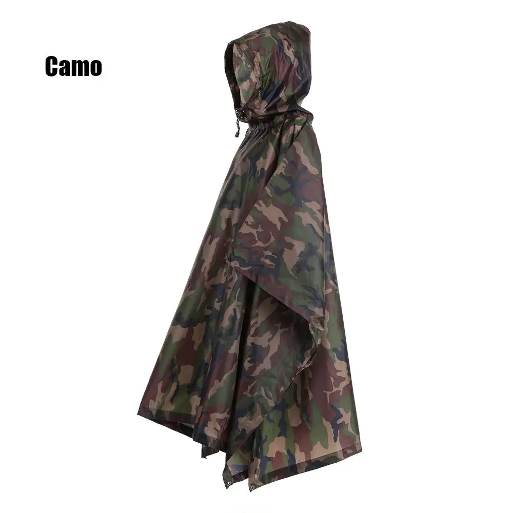Three in One Waterproof Rain Poncho with Backpack Cover for Hiking and Camping