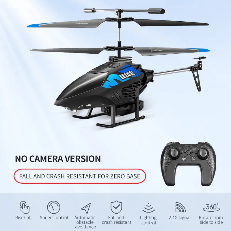 4DRC M6 Remote Control RC Helicopter with 4K Camer Altitude Hold Drone 2.4GHZ 4CH Aircraft for Adults Birthday Gifts Toys