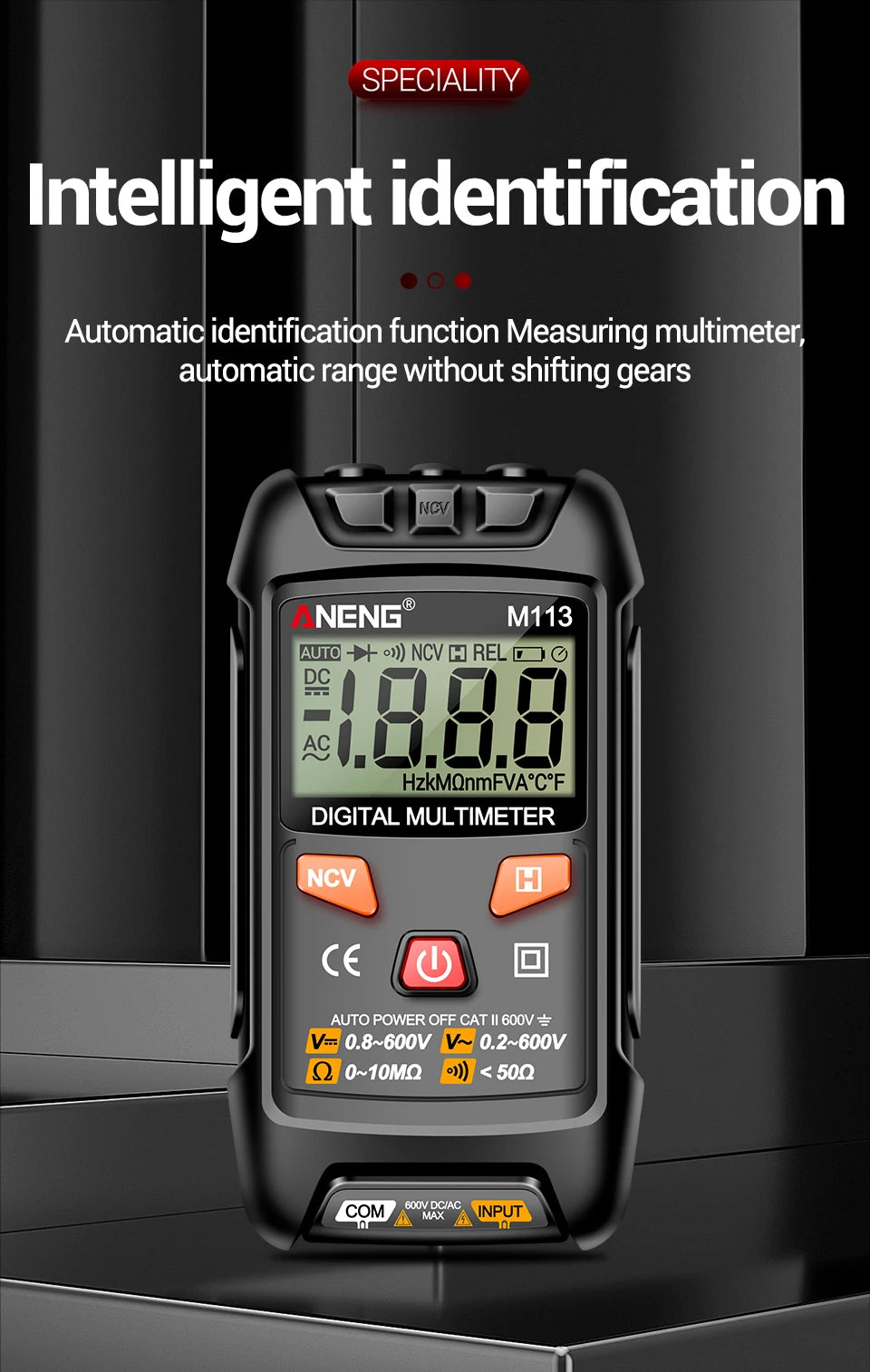 Mini Digital Multimeter AC/DC Voltage Meter 1999 Counts Multimetro Ohm NCV Electricity Tools Measuring Instruments