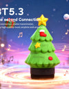 Christmas Eve Light Mini High Fidelity Bluetooth 5.3 Speaker TWS Connection Stereo Rechargeable LED Desk Lamp Christmas Gift