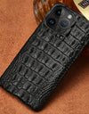 100% Genuine Crocodile Leather Phone Case For iPhone 16 15 14 Pro Max 15Pro 16 Plus Luxury Shockproof Back Cover