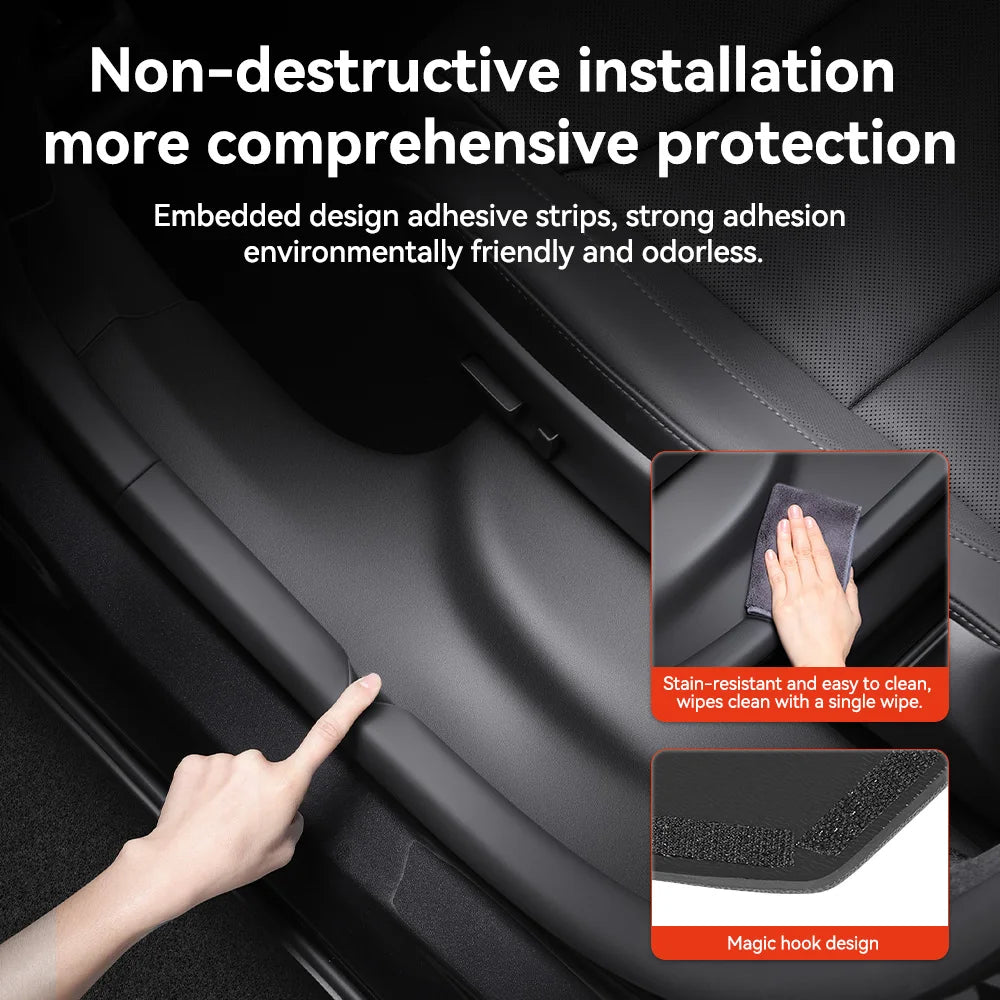 TPE Door Sill and A B Pillar Protector Set for Tesla Model YL 2026 Anti Kick Waterproof Threshold Guard