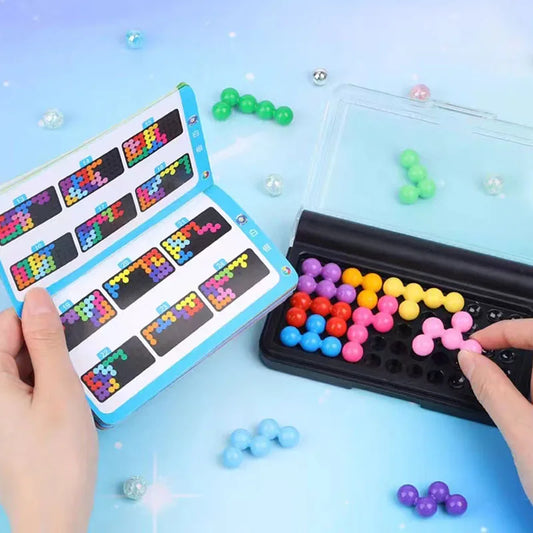 Intelligence Magic Beads Travel Game a Cognitive Skill-Building Brain Game Kids Montessori Toys