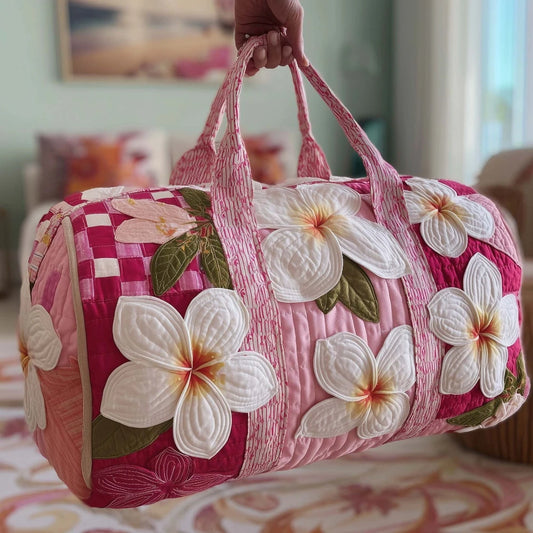 3D Quilted Book Pattern Travel Duffle Bag