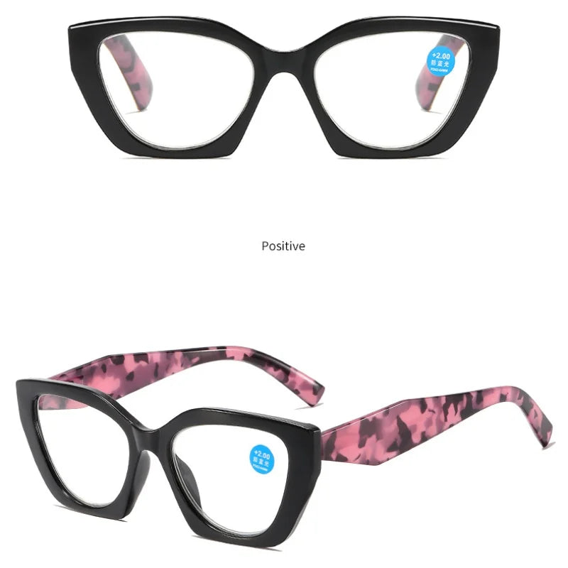 Retro Reading Glasses Butterfly Shaped Anti Blue Light Design Glasses Women Fashion Spring Eyeglasses Legs Reading Glass