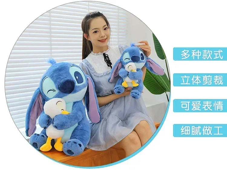 Disney Plush Doll Stitch Lilo Doll Cute Duck Stitch Plush Stuffed Toy Christmas 's Birthday Gift Kawaii Decoration Toys