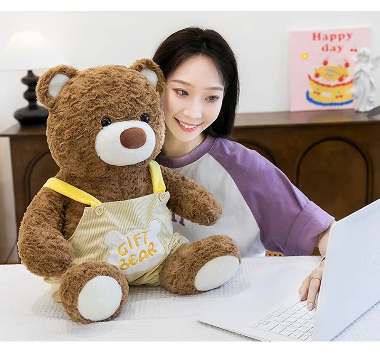 Kawaii Plush Teddy Bear Sitting Posture Stuffed Doll Soft Cute Cuddly Toy for Kids Birthday Xmas Gift Large Small Size Wholesale