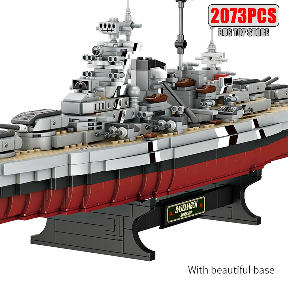 Military World War II Warship Battle Boat Building Blocks Sets The USS Enterprise CV-6 Bricks Toy For  Birthday Gift