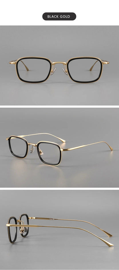 SANGCOO Fashion Square Luxury Acetate Pure Titanium Eyewear ReadingBusiness Retro Optical Prescription Eyeglasses Frame Men19052