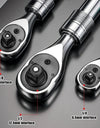 Telescopic Socket Ratchet Wrench for Automotive Repair Adjustable Head Ratchet Set 72 Tooth Quick Release Wrench Manual Tool