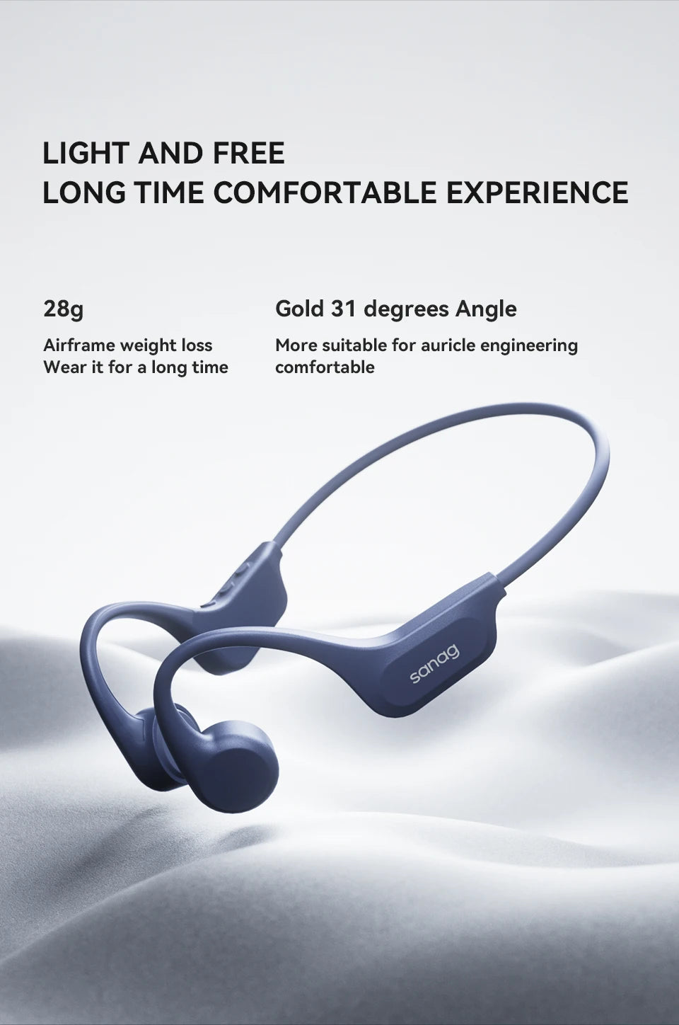 B60S True Bone Conduction Earphone 64GB Wireless Open Headset IPX8 Swimming Waterproof Headphones Choice With Microphone