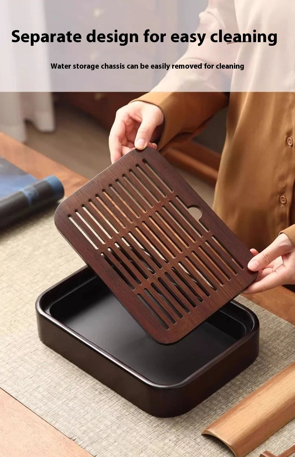 Tea Tray Household Small Dry Brewing And Draining Tea Set Office Tea Table Bamboo Tray Drainage Tea Tray Storage Tray