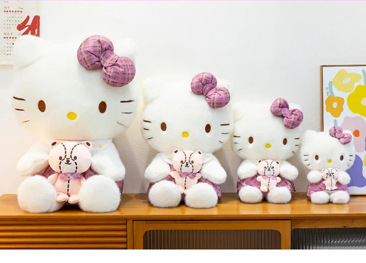 Purple Retro Cat Character Plush Stuffed Doll Toy