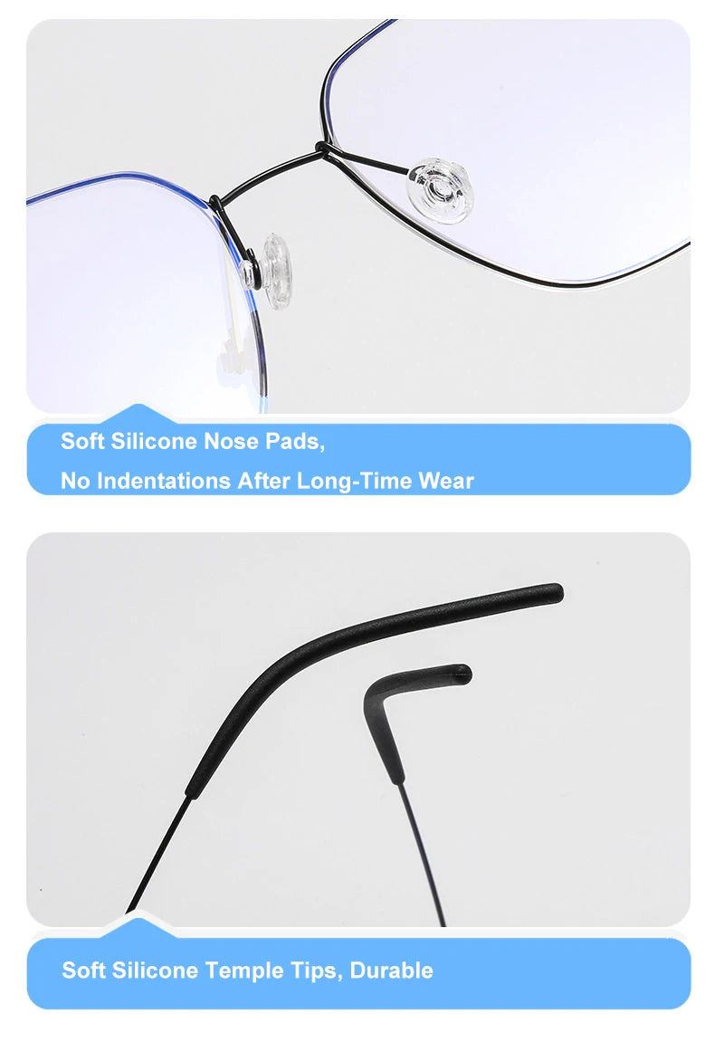 Polygon Titanium Screwless Ultralight Eyeglasses Frame