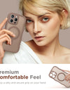 For iPhone 15 Pro Max Case Curly Wave Frame Shape Design Camera Protection Drop Shockproof Compatible with MagSafe Phone Case