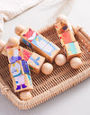 Baby Wooden Rotating Jigsaw Puzzle Hand bell Toy Baby Mobile Musical Rattle Toy Montessori Puzzle Game For Babies