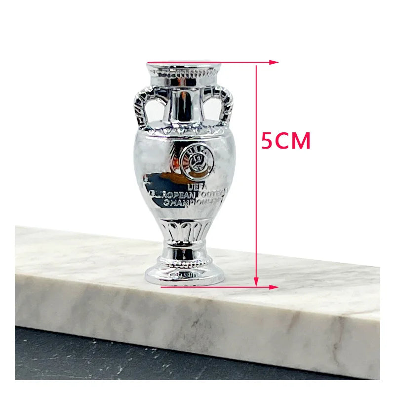 Football Trophy Metal Keychain Soccer Fan Collectible Pendant Gift