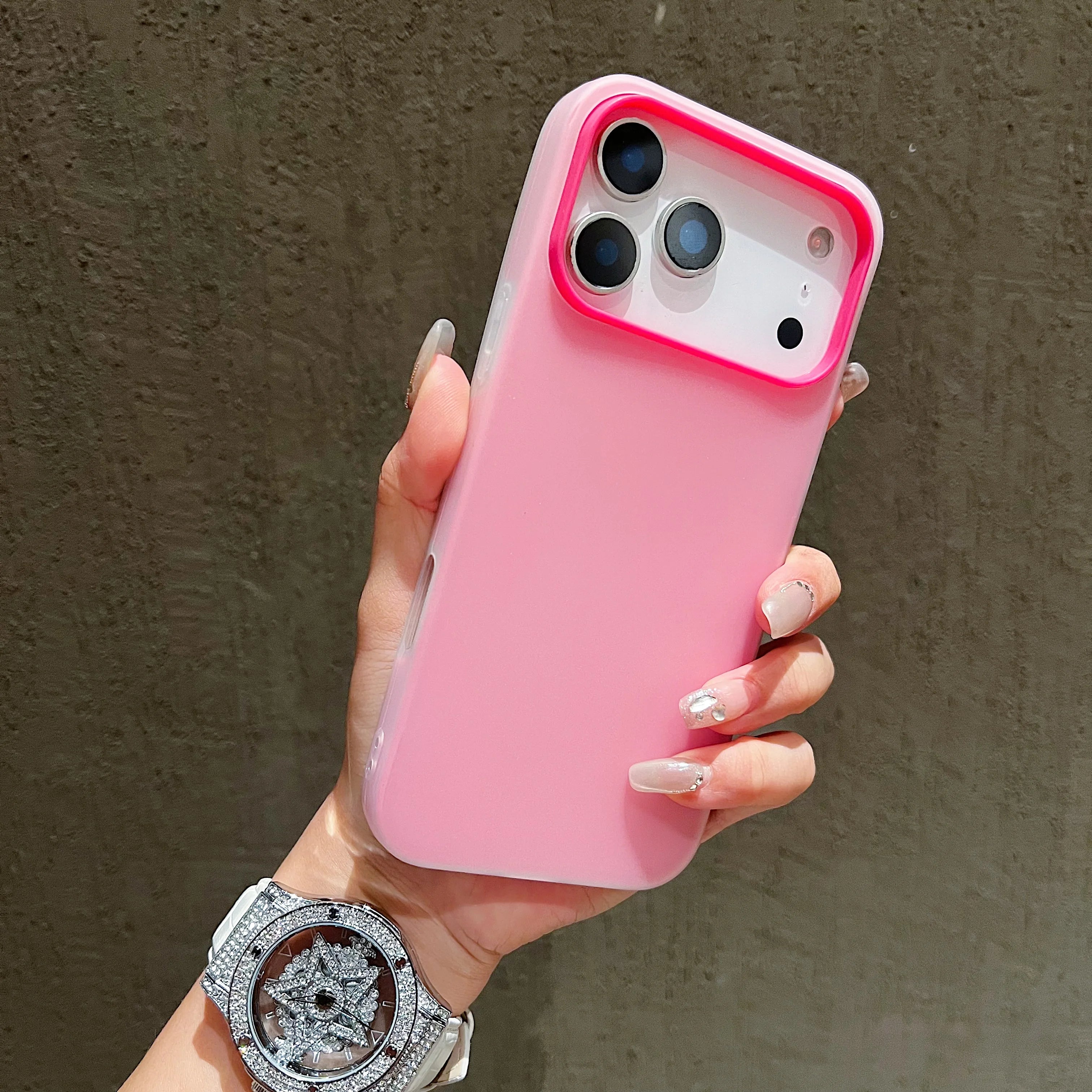 Luxury Candy Color Clear Matte Phone Case For iPhone 17 16 15 14 17 Air Shockproof Bumper Soft Jelly Cover