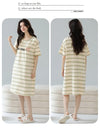 Women’s Cotton Nightgown – Korean Style Cute Print, Summer Short Sleeve Sleepwear Dress