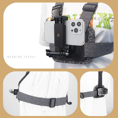 Chest Strap Mount Front Rear Holder for for GoPro Insta360 DJI Osmo Action and Other Action Cameras & Smartphones