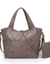 Big Black Shoulder Bags Large Soft Leather Crossbody Handbag Travel Tote Bag