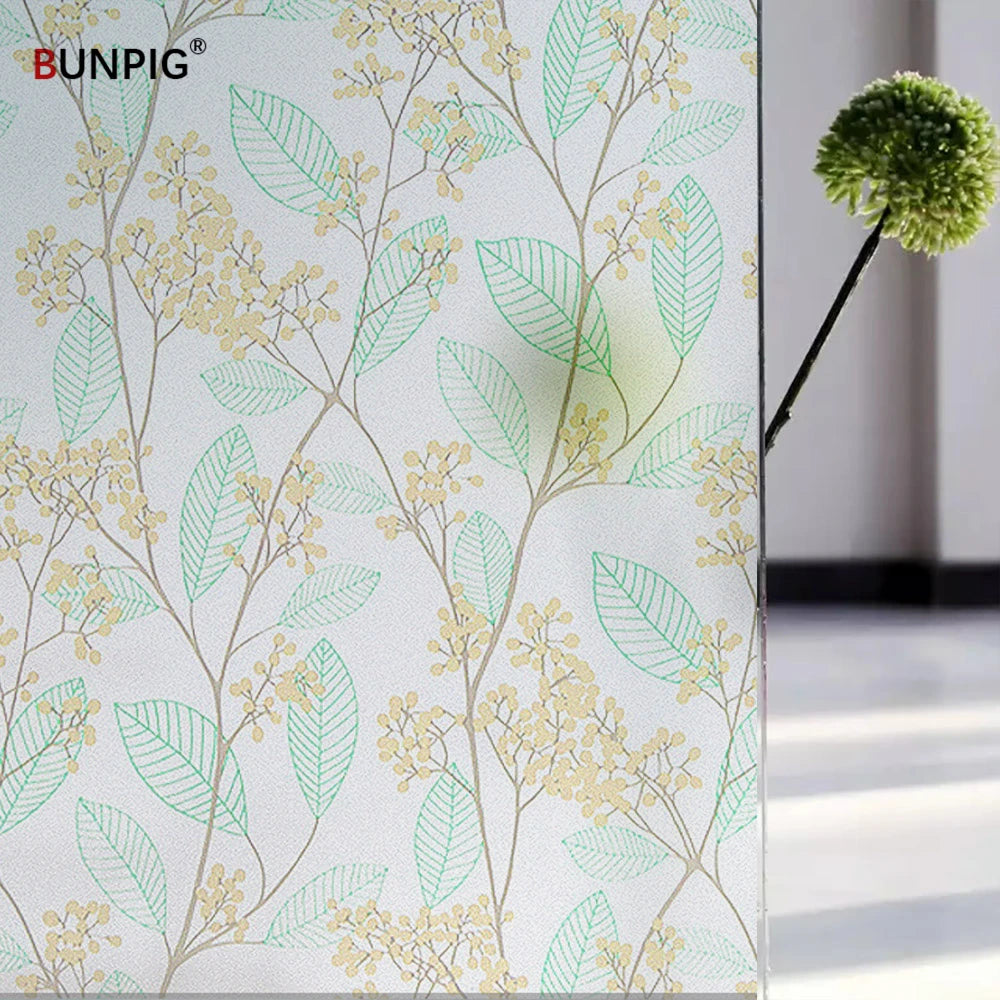 Window Film Privacy, Stained Glass Film, Frosted Opaque Glass Clings, Sun Blocking Vinyl Window Stickers for Door Home Office