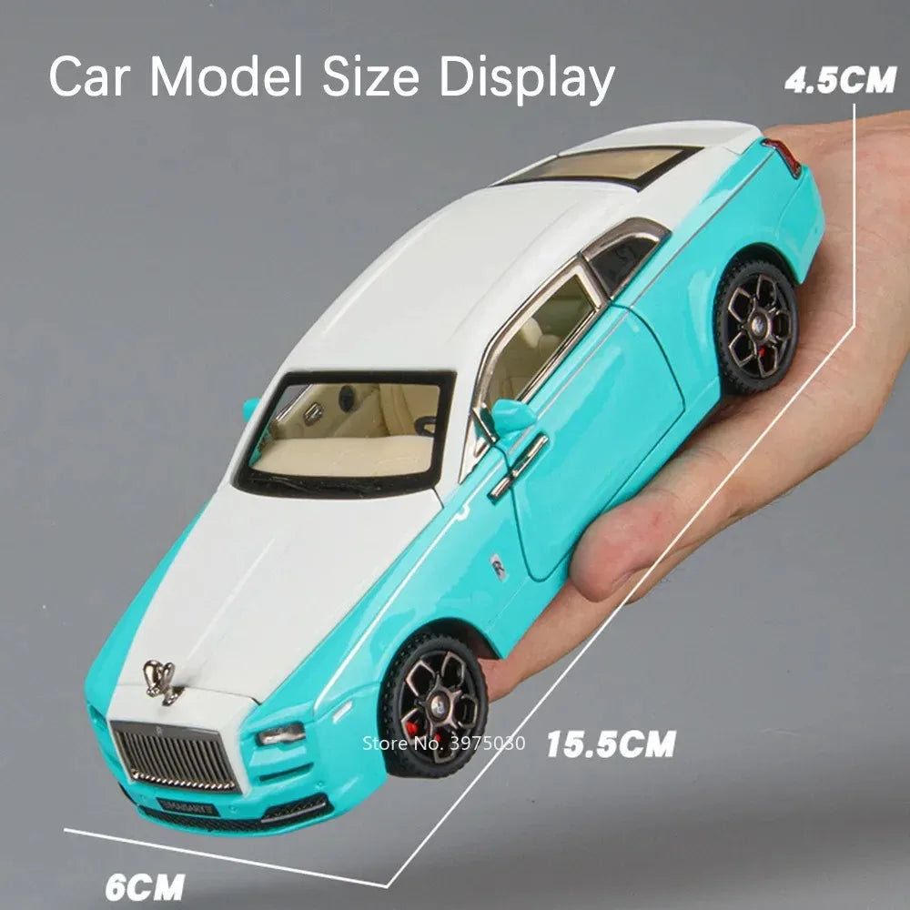 1:32 Scale Rolls-Royce Phantom 6x6 Wraith Car Model Toy Diecast Metal Alloy Off-Road Vehicle Models Sound Light Gifts