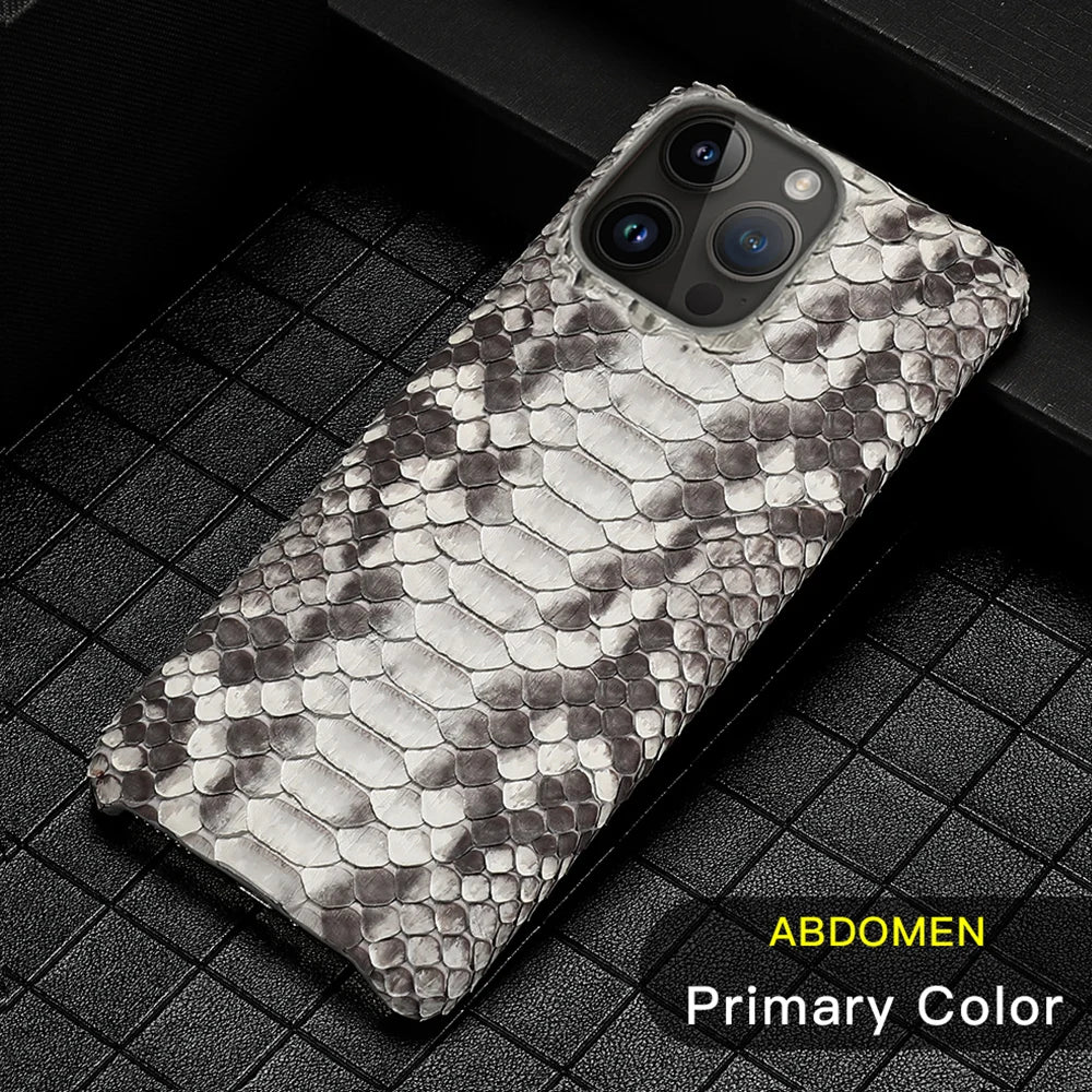 100% Genuine Python Leather Phone Cover Case For iPhone 16 15 14 Pro Max Plus 15Pro 14Pro 16Pro 16Plus Max Luxury