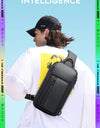 Oxford Trendy Waterproof Materials Men Chest Bag with Large Capacity Fashion Multi-Pockets Slim bag