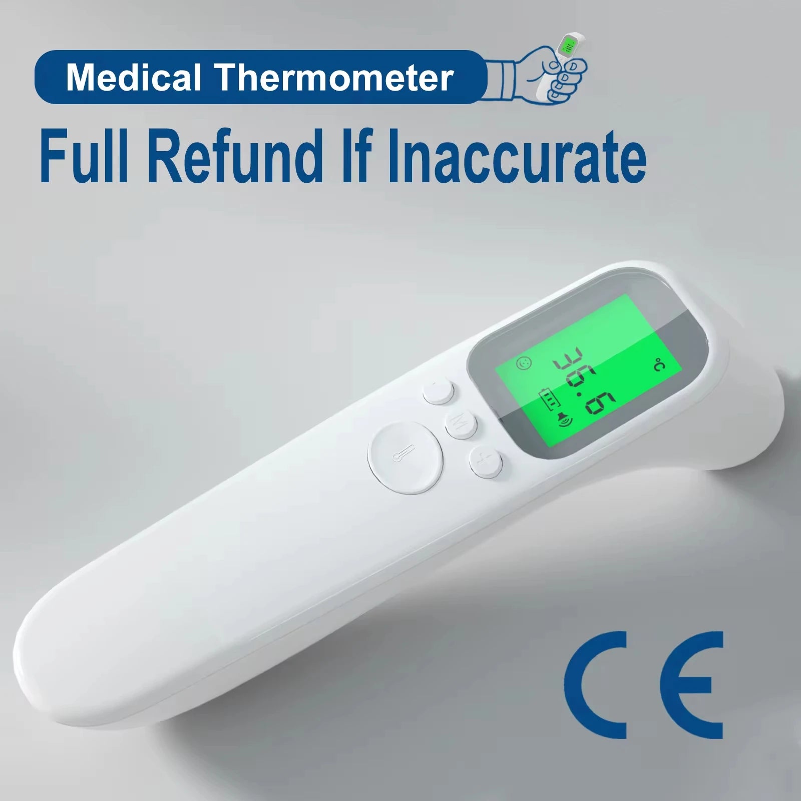 Infrared Digital Thermometer Non Contact Forehead Medical   Adult Thermometer Fever Body Head Temperature Tool