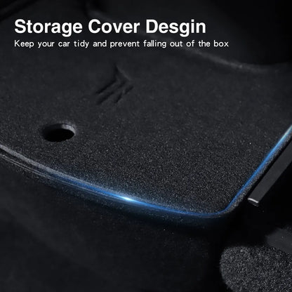 For Tesla Model 3 Model Y Rear Center Console Organizer Tray Flocking For Tesla Model3 Storage Box ModelY Case Accessories