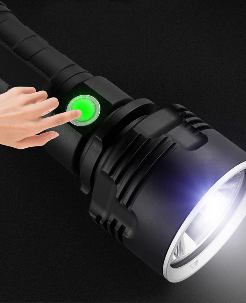 P70 LED Flashlight High Power USB Rechargeable Torch 26650 Battery Waterproof Outdoor Camping Light