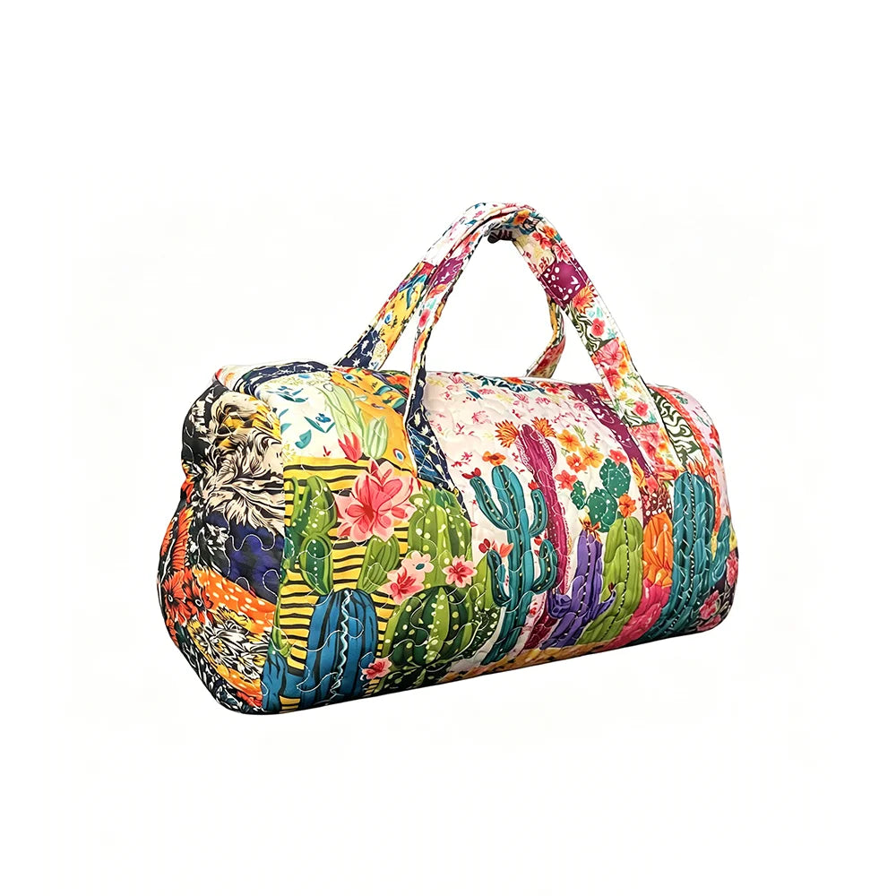 3D Quilted Travel Tote Bag for Women Sunflower Hydrangea Handbag Lightweight Shoulder Bag Fashion Bags for Weekend Trip Beach