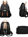 Zipper Oxford Fashion Women's Backpack Versatile Commuting Large Capacity Soft Female Back Pack