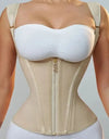 Fajas Colombianas Body Shaper Shapewear Women Vest Tops Double Compression Waist Trainer Corset Adjustable Zipper and Hook-eyes