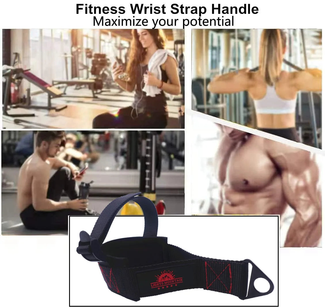 Fitness One-hand Wrist Strap Handle Arm Wrestling Forearm Strengthener Pull-down Multi Gym Bodybuilding Cable Attachment