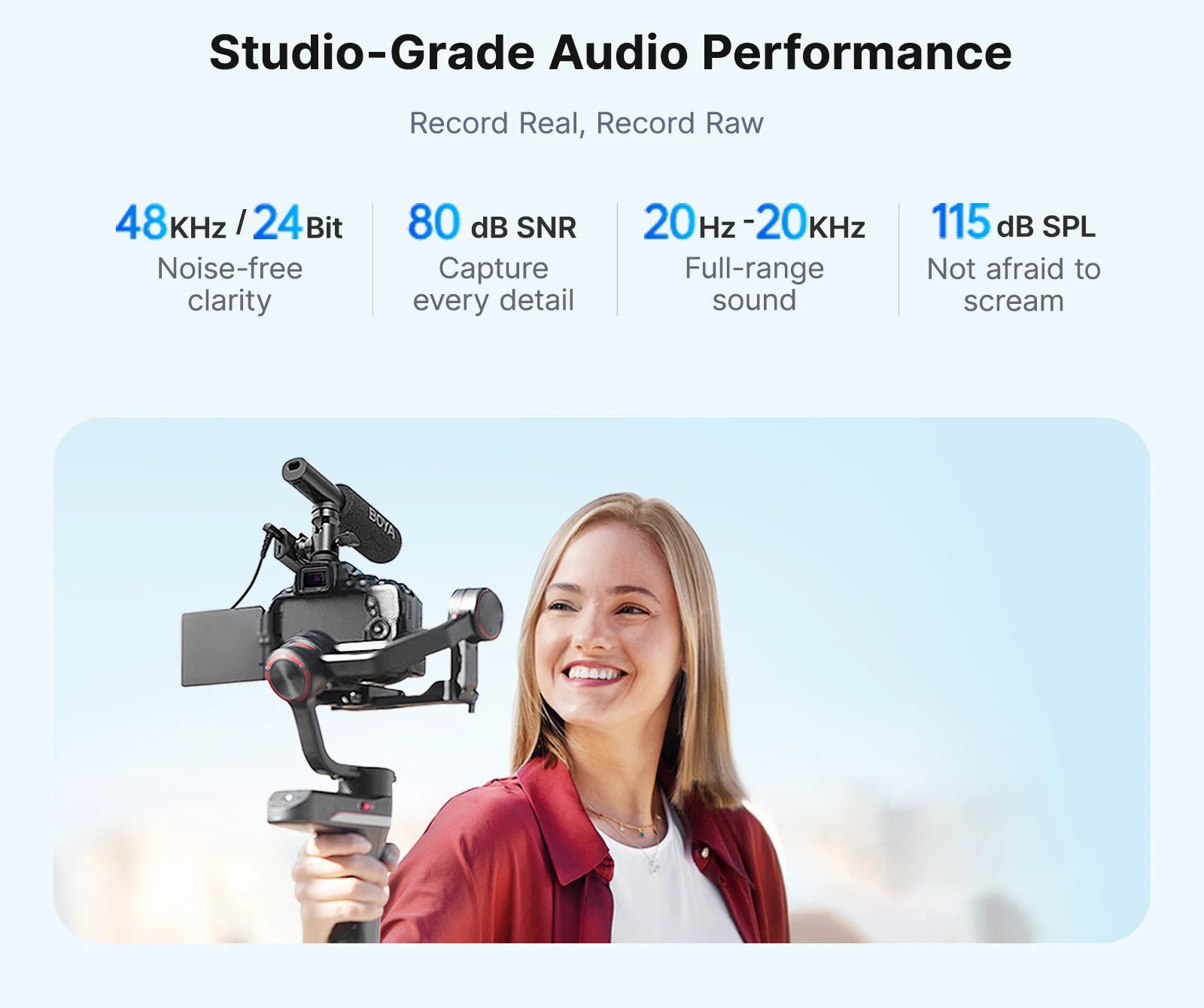 Magic Professional Wireless Lapel Microphone Shotgun/Desktop/Handheld Mic for iPhone Android Camera PC Video Recording