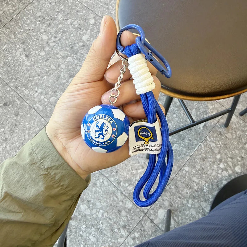 Football Club PU Keychain Soccer Fan Backpack Charm Collectible Gift