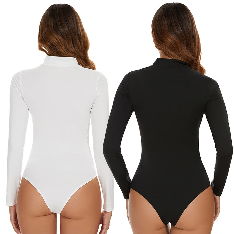 High Collar Shapewear Bodysuit for Women – Tummy Control Slimming Corset