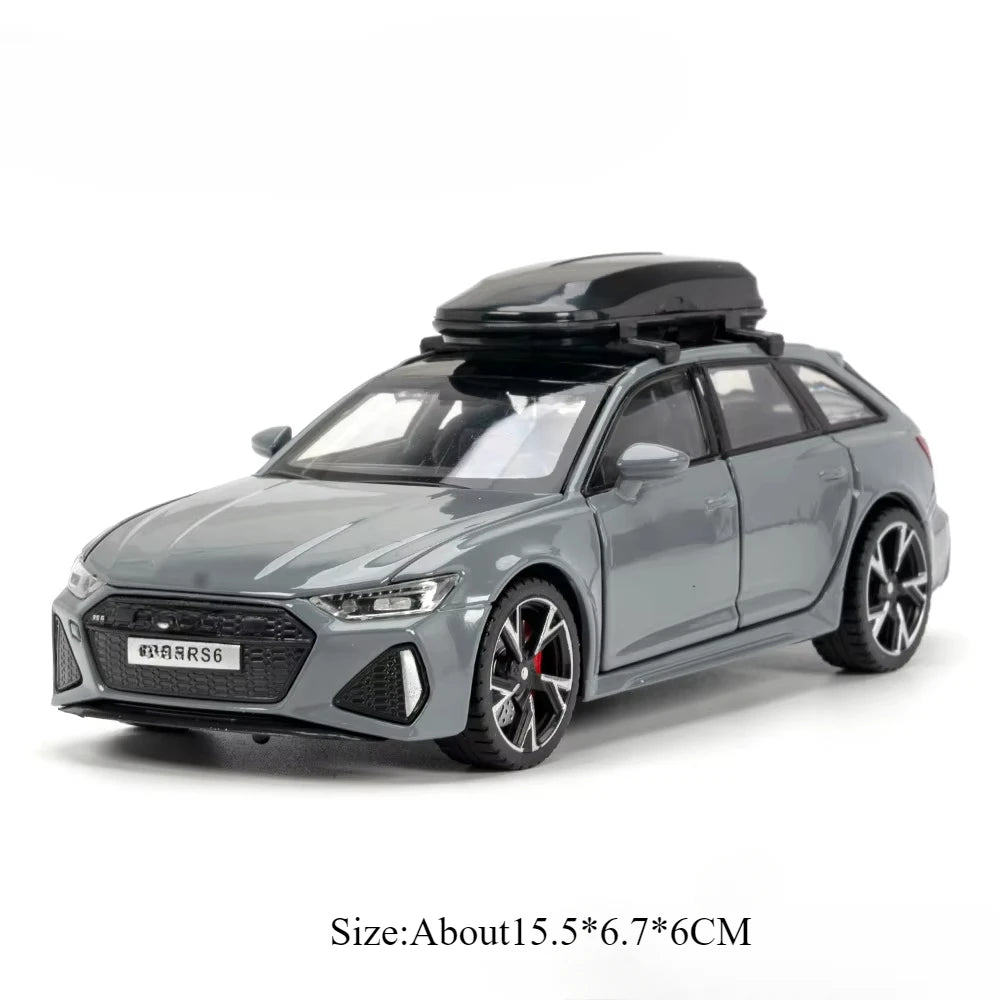 1:32 RS6 RS7 Alloy Miniature Models Diecast Car Toys 6 Doors Opened Sound Light Pull Back Metal Vehices 's Holiday Gifts