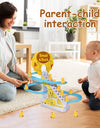 Kids Electric Small Duck Climbing Stairs Toy DIY Rail Racing Track Music Roller Coaster Duck Toy For Baby Kids Gift