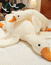 50-160cm Goose Stuffed Plush Cute Fluffy White Goose Plush Toy Kawaii Duck Sleep Pillow Cushion Soft Stuffed Animal Doll Gift