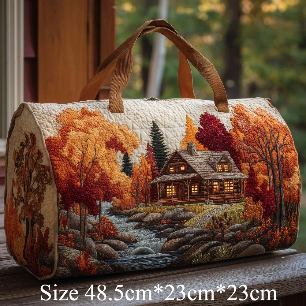 Scenic Duffle Bag Quilted Travel Tote Nature Landscape Forest Bear Desert Artistic Weekender Bags Men Women Camping Road Trip