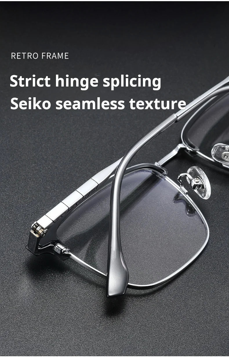 Business Titanium Progressive Multifocal Anti Reflection Prescription Glasses
