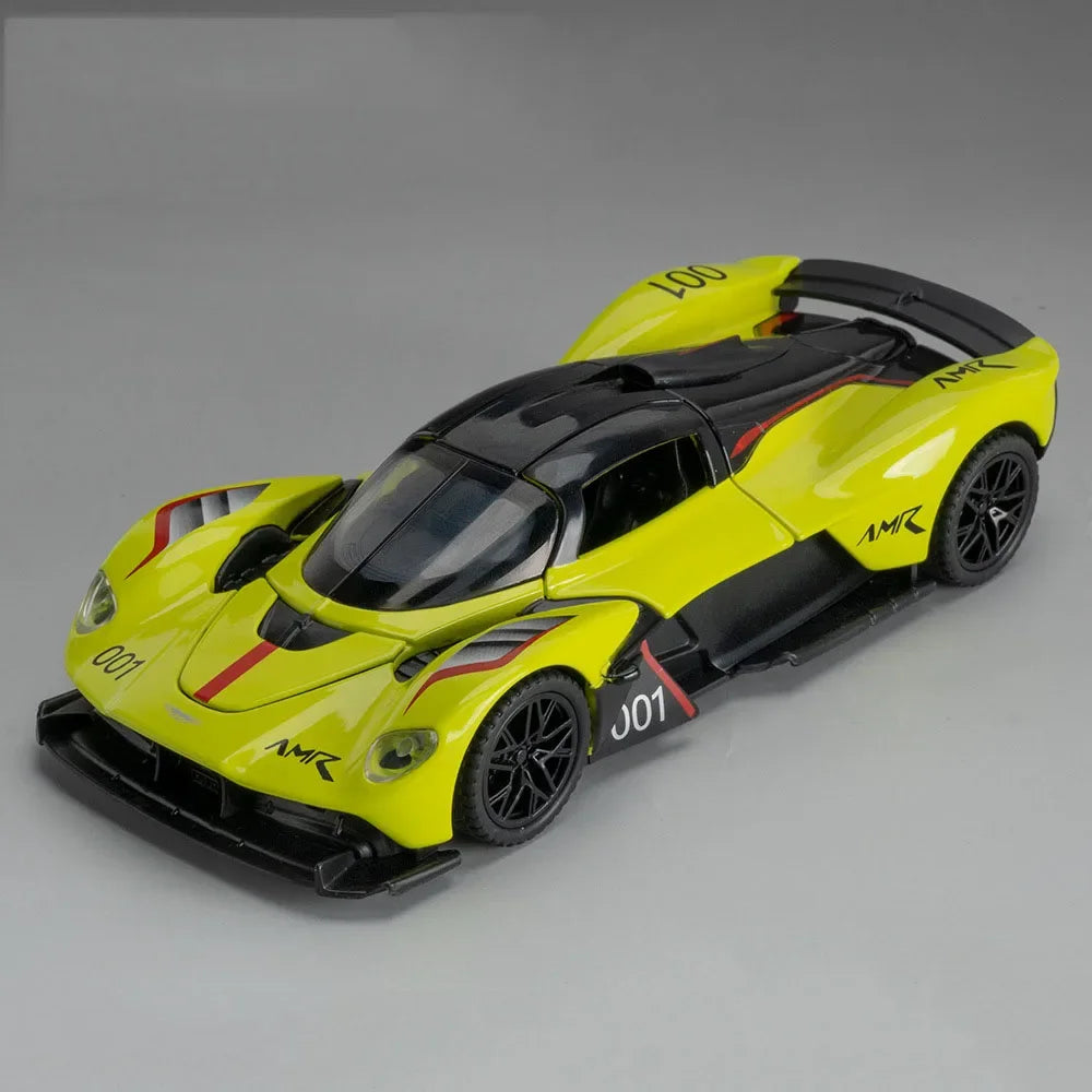 1:32 Scale VALKYRIE Sports Car Model Toy Alloy Diecast Doors Opened Music Light Doors Opened Vehicles Models Christmas Gift