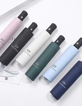 1 fully automatic travel camping outdoor sunscreen umbrella for women's umbrellas, sun umbrella for both sunny and rainy use, bl